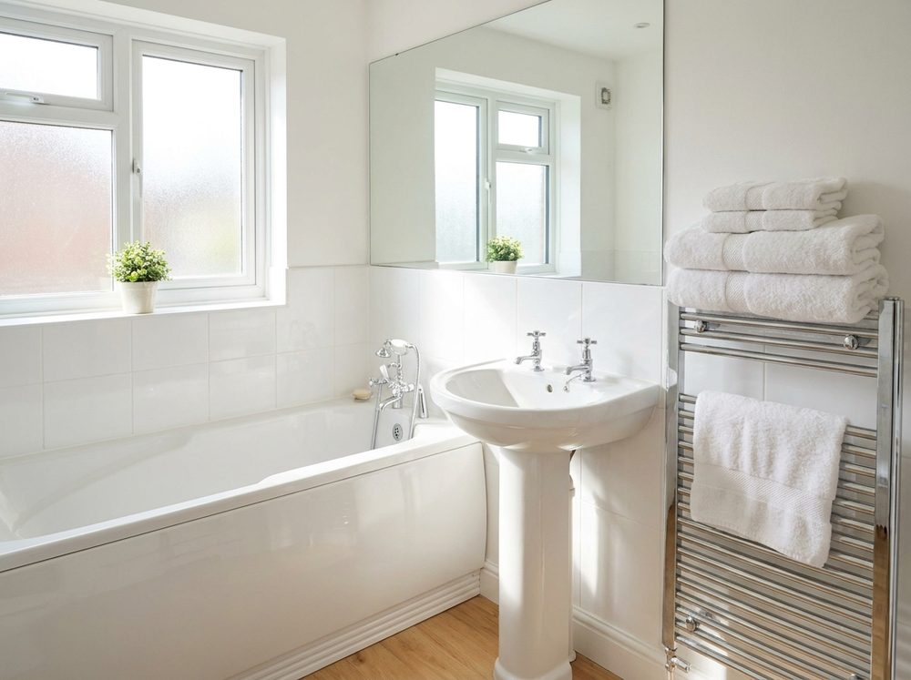 Gleaming clean bathroom