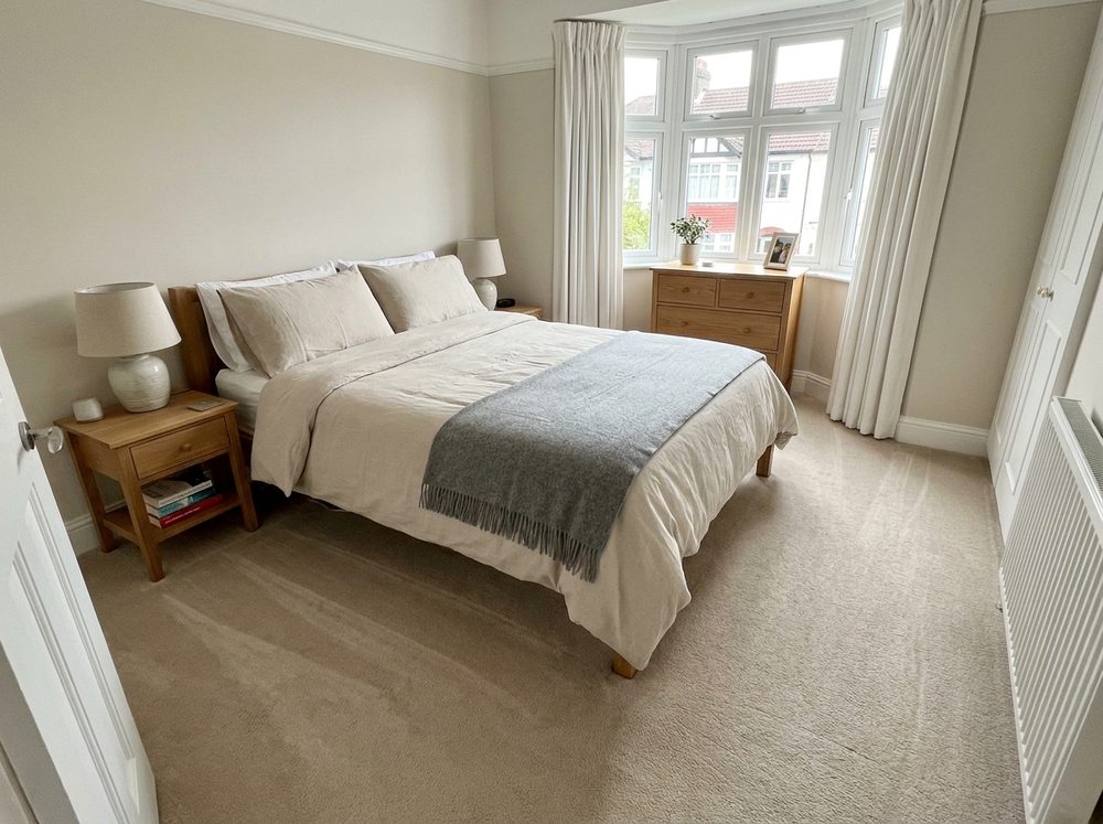 Neat, freshly cleaned bedroom
