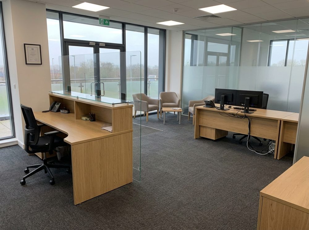 Clean, tidy small office reception in Hertford